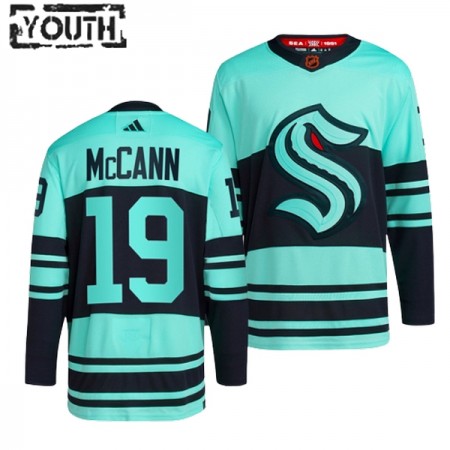 Seattle Kraken tröja Jared Mccann 19 Adidas 2022-23 Isblå Reverse Retro 2.0 Authentic - NHL Tröjor Barn